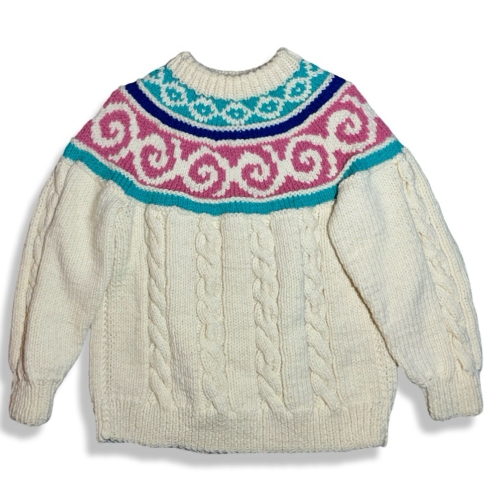Vintage HandKnit Wool Granny Sweater